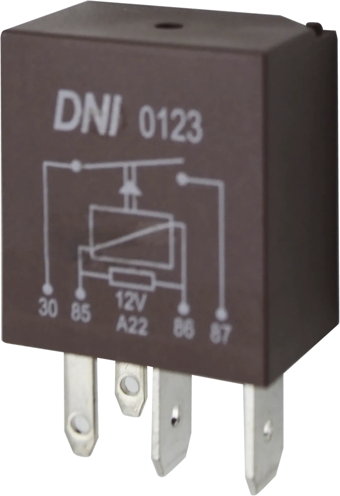 MINI RELAY AUXILIAR 12V 30AMP D/4 PINES S/SOPORTE