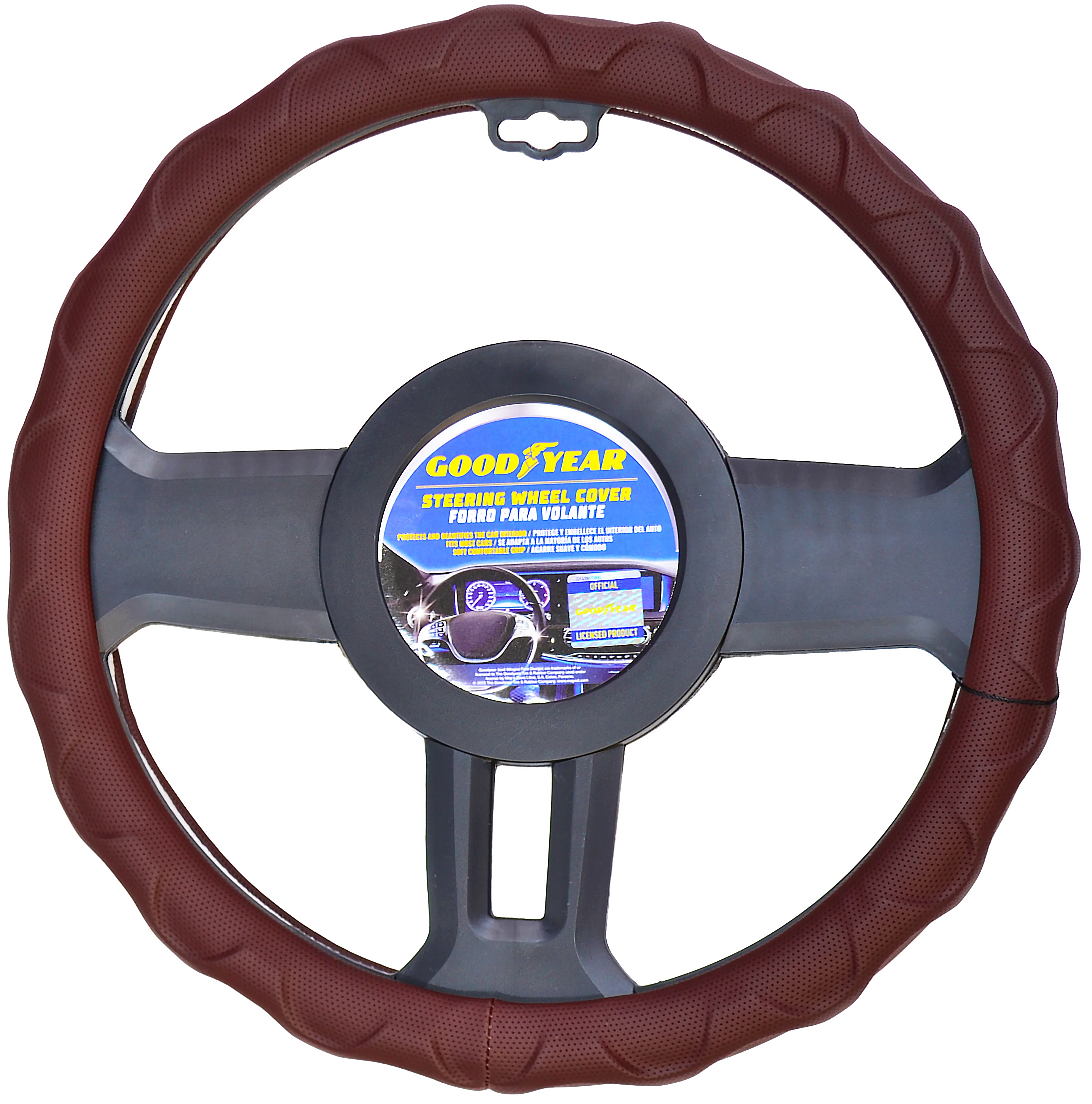 FORRO DE TIMÓN CHOCOLATE 38CM GOODYEAR D/TRIANGULO